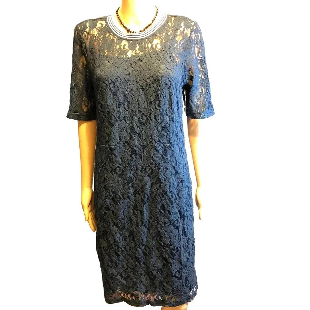 Hope & Harlow Women Laced Dress Size 14 Stretch